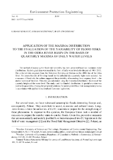 Application of the maxima distribution to the evaluation of the variability of flood risks in the Odra River basin on the basis of quarterly maxima of daily water levels