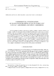 Experimental investigation of seawater scrubbing of SO2 in turbulent contact absorbers and spray absorbers