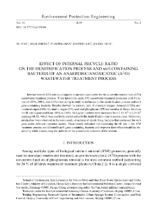 Effect of internal recycle ratio on the denitrification process and nirS-containing bacteria of an anaerobic/anoxic/oxic (A2/O) wastewater treatment process