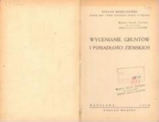 Wycenianie gruntów i posiadłości ziemskich