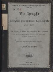 Die Hengste der Königlich Preußischen Landgestüte 1896-1897 : ein Beitrag zur Kunde der Pferdeschläge in Deutschland auf Grund vorgenommener Messungen und Wägungen an 2448 Landbeschälern