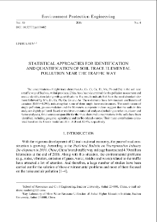 Statistical approaches for identification and quantification of soil trace elemental pollution near the traffic way