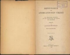 Repetitorium der anorganischen Chemie : mit besonderer Rücksicht auf die Studirenden der Medicin und Pharmacie. - 5. Aufl.