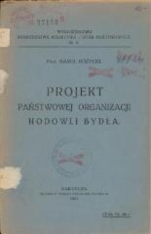 Projekt państwowej organizacji hodowli bydła