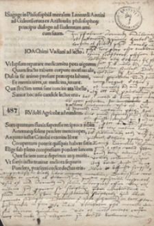 Isagoge in Philosophia[m] moralem Leonardi Aretini ad Galeotu[m] eruta ex Aristotelis [...] dialogo ad Eudemium amicum suum