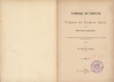 Veränderungen der Erdoberfläche im Umkreis des Kantons Zürich seit der Mitte des 17. Jahrhunderts : Untersuchungen, angestellt auf Grund der topographischen Karte von J.C. Gyger aus dem Jahre 1667