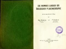 Eug. Warming's Lehrbuch der &ouml;kologischen Pflanzengeographie. - 3., umgearb. Aufl.