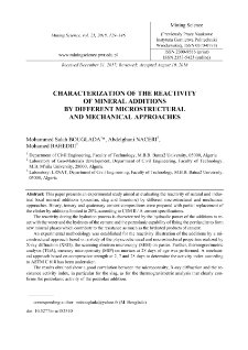 Characterization of the reactivity of mineral additions by different microstructural and mechanical approaches