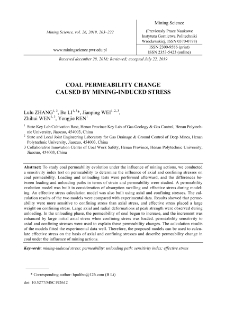 Coal permeability change caused by mining-induced stress