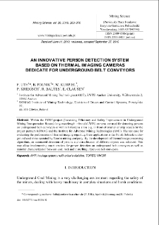 An innovative person detection system based on thermal imaging cameras dedicate for underground belt conveyors