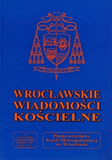 Wrocławskie Wiadomości Kościelne. R. 60 (2007), nr 3