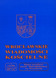 Wrocławskie Wiadomości Kościelne. R. 61 (2008), nr 1