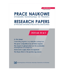 The concept of internalisation of the external costs of transport in the EU’ and its impact on the efficiency of transport systems and the performance of logistics supply chains