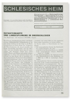 Schlesisches Heim : Monatsschrift der Wohnungsfürsorge-Gesellschaft für Oberschlesien G. m. b. H. und der Schlesisch. Heimstätte Provinziellen Wohnungsfürsorge-Gesellschaft m. b. H. Mitteilungsblatt für die schlesischen Baugenossenschaften. Jahrgang 11, April 1930, Heft 4