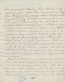 Autograf mowy biskupa przemyskiego Gołaszewskiego na ślubie moim [Henryka Lubomirskiego] z Teresą księżniczką Czartoryską, stolnikówną, w Łańcucie 1807 roku 24 Maja