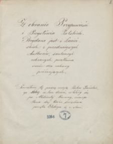 Zebranie przypowieści i przysłowia polskich [...] 1669