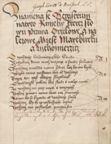 Prawa Ortelowe a nalezowe Miest Maytburgu a Lythomierzicz