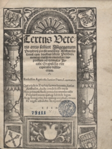 Textus Veteris artis scilicet Isagogarum Porphirij predicamentor[um] Aristotelis simul cum duobus libris Perihermenias eiusdem emendate [...]. - Var. a.