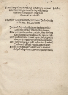 Parvulus phi[losophia]e naturalis cu[m] expositio[n]e textuali [...]