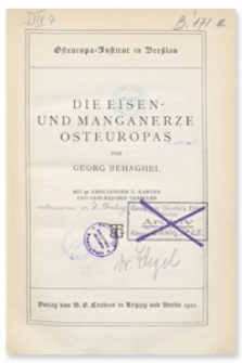 Die Eisen-und Manganerze Osteuropas