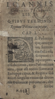 Polonia Ad Serenissimum et Potentissimum Henricum primum Valesium [...]