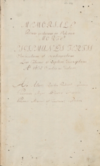 Memoriale rerum gestarum in Polonia, morte Sigismundi III inchoatum et continuatum levi calamo et raptim descriptum ab Alberto Stanislao Radzivil, supremo cancellario magni ducatus Lithuaniae [...] A. 1632 initum datum. [Tom I: 1632-1643]