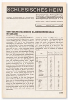 Schlesisches Heim : Monatsschrift der Wohnungsfürsorge-Gesellschaft für Oberschlesien G. m. b. H. und der Schlesisch. Heimstätte Provinziellen Wohnungsfürsorge-Gesellschaft m. b. H. Jahrgang 9, September 1928, Heft 9