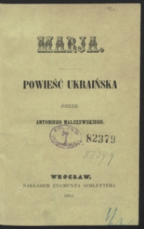 Marja : powieść ukraińska