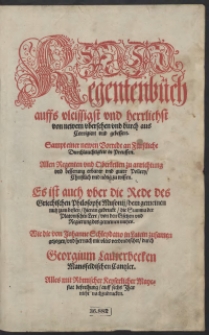 Regentenbuch [...]