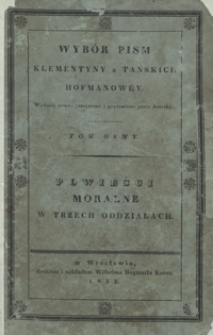 Powieści moralne. Tom drugi. - Nowe oryg. wyd., przeyrz. i popr. przez Autorkę