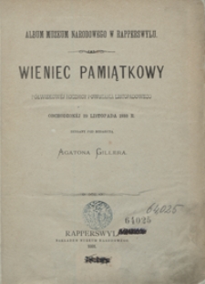 Wieniec pamiątkowy półwiekowéj rocznicy powstania listopadowego obchodzonéj 29 listopada 1880 r.