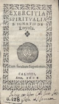 Exercitia Spiritualia / B. Ignatii De Loyola [...]