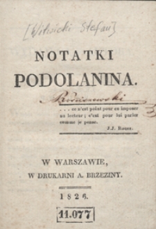 Notatki Podolanina