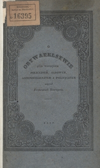 O obywatelstwie pod względem policyjnym, sądowym, administracyjnym i politycznym