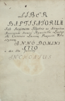 [Księgi parafialne Kruszyny. Księgi chrzt&oacute;w, ślub&oacute;w, księgi zgon&oacute;w z lat 1770-1781]