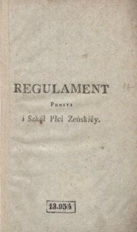 Regulament pensyi i szk&oacute;ł płci zeński&eacute;y