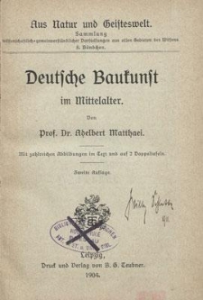 Deutsche Baukunst im Mittelalter