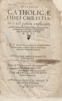 Confessio Catholicae Fidei Christiana vel potius explicatio quaedam Confessionis a Patribus factae in Synodo Provinciali