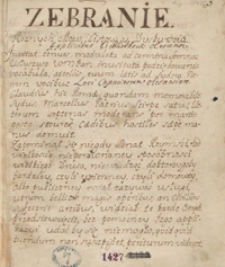 [Zebranie różnych mów, listów i dyskursów z lat 1613-1638 i 1720-1738]