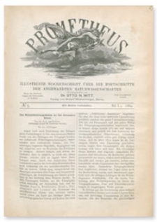 Prometheus : Illustrirte Wochenschrift über die Fortschritte der angewandenten Naturwissenschaften. 1. Jahrgang, 1889, Nr 5