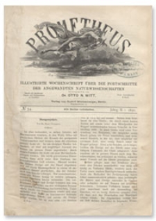 Prometheus : Illustrirte Wochenschrift &uuml;ber die Fortschritte der angewandenten Naturwissenschaften. 2. Jahrgang, 1890, Nr 54