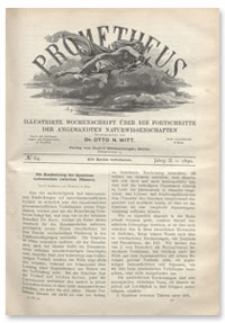 Prometheus : Illustrirte Wochenschrift &uuml;ber die Fortschritte der angewandenten Naturwissenschaften. 2. Jahrgang, 1890, Nr 64
