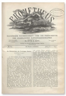 Prometheus : Illustrirte Wochenschrift &uuml;ber die Fortschritte der angewandenten Naturwissenschaften. 2. Jahrgang, 1890, Nr 65