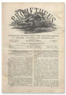 Prometheus : Illustrirte Wochenschrift &uuml;ber die Fortschritte in Gewerbe, Industrie und Wissenschaft. 2. Jahrgang, 1891, Nr 85
