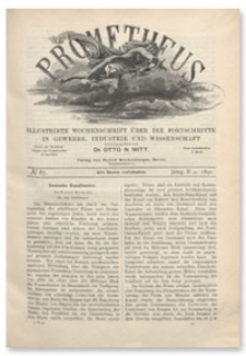 Prometheus : Illustrirte Wochenschrift &uuml;ber die Fortschritte in Gewerbe, Industrie und Wissenschaft. 2. Jahrgang, 1891, Nr 87