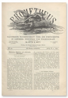 Prometheus : Illustrirte Wochenschrift &uuml;ber die Fortschritte in Gewerbe, Industrie und Wissenschaft. 2. Jahrgang, 1891, Nr 96