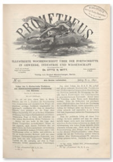 Prometheus : Illustrirte Wochenschrift &uuml;ber die Fortschritte in Gewerbe, Industrie und Wissenschaft. 2. Jahrgang, 1891, Nr 97