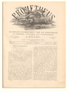Prometheus : Illustrirte Wochenschrift &uuml;ber die Fortschritte in Gewerbe, Industrie und Wissenschaft. 4. Jahrgang, 1892, Nr 164