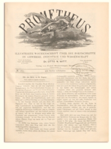 Prometheus : Illustrirte Wochenschrift &uuml;ber die Fortschritte in Gewerbe, Industrie und Wissenschaft. 4. Jahrgang, 1892, Nr 167