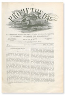 Prometheus : Illustrirte Wochenschrift &uuml;ber die Fortschritte in Gewerbe, Industrie und Wissenschaft. 5. Jahrgang, 1893, Nr 211